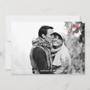 Tarjeta Festiva Joy Photo Holiday Card con sobre