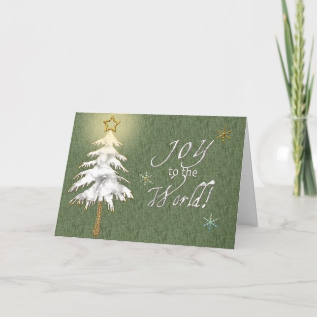 Tarjeta Festiva JOY to the World card (Anverso)
