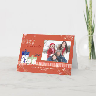 Tarjeta Festiva JOY TO THE WORLD Navidades Photo