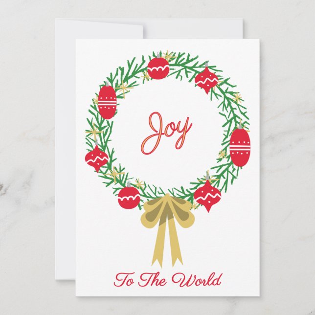 Tarjeta Festiva Joy to the World | Psalm 98 Inspired Religious  (Anverso)