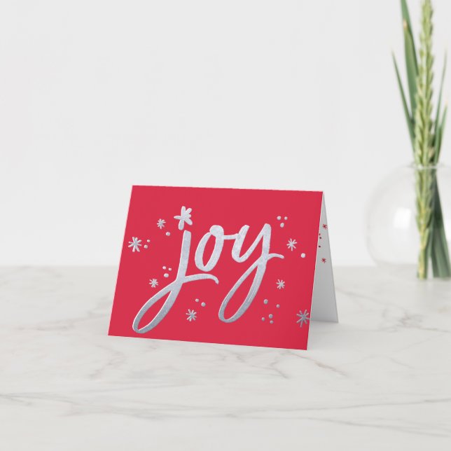 Tarjeta Festiva JOY vacaciones corporativas modernas destellos de  (Anverso)