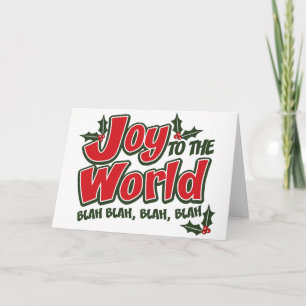 Tarjeta Festiva Joy World Blah Greeting Card (ligero)