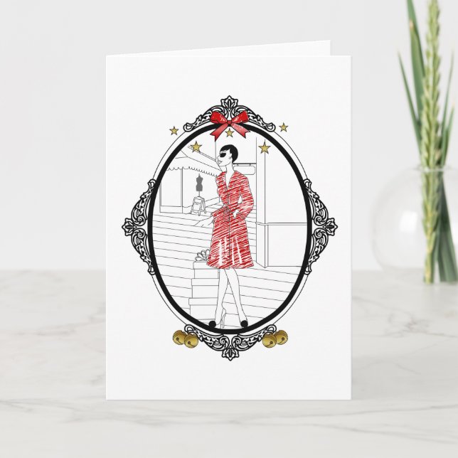 Tarjeta Festiva Joyeuses Fêtes (Anverso)