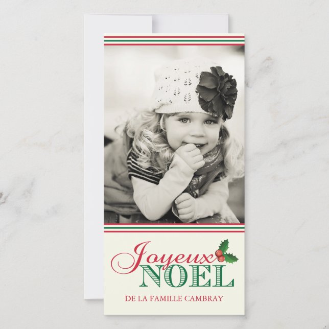 Tarjeta Festiva Joyeux Noel (4x8) (Anverso)