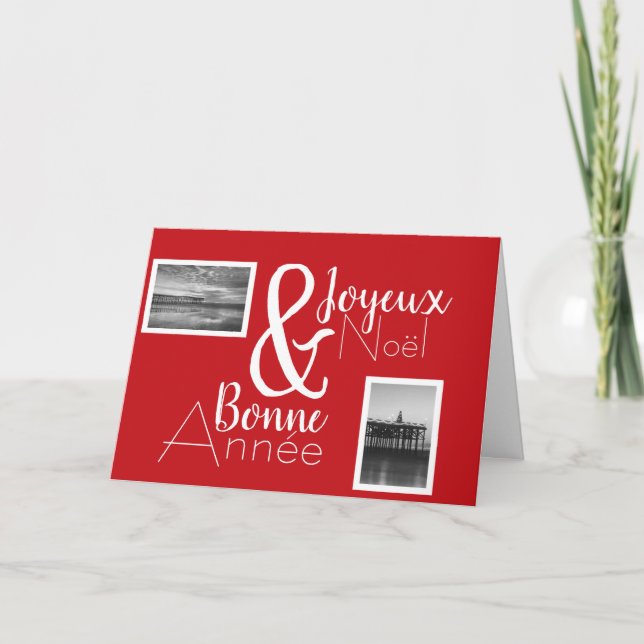 Tarjeta Festiva Joyeux Noël Bonne Année Meilleurs Voeux Photo (Anverso)