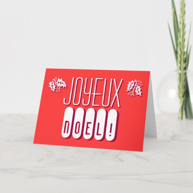 Tarjeta Festiva Joyeux Noel Carte de Voeux (Anverso)
