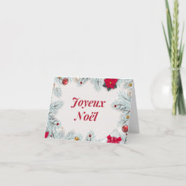 Tarjeta Festiva Joyeux Noël Double card for annual parties