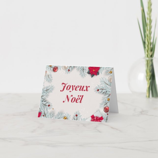 Tarjeta Festiva Joyeux Noël Double card for annual parties (Anverso)
