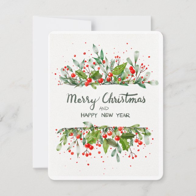 TARJETA FESTIVA JOYEUX NOËL ET BONNE ANNÉE (Anverso)