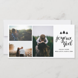 Tarjeta Festiva Joyeux Noel | Foto manuscrita de vacaciones