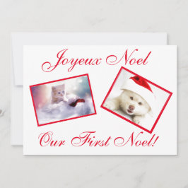 Tarjeta Festiva Joyeux Noel Mejor Mascotas de Amigos Primera Tarje