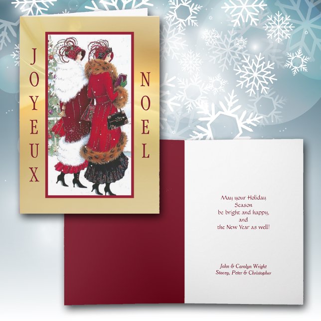 Tarjeta Festiva Joyeux Noel Navidades Francesas (Subido por el creador)