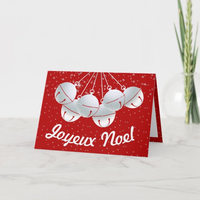 Tarjeta Festiva Joyeux Noel Navidades franceses canadienses estrel (Anverso)