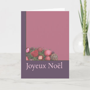 Tarjeta Festiva Joyeux Noël - Navidades franceses - Carte de Noël