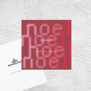 TARJETA FESTIVA JOYEUX NOEL TECH FONT CORPORATE NAVIDADES