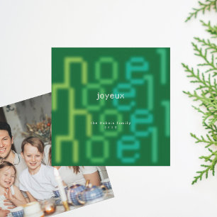 TARJETA FESTIVA JOYEUX NOEL TECH FONT FOTO NAVIDADES