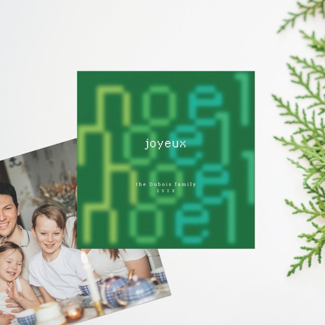 TARJETA FESTIVA JOYEUX NOEL TECH FONT FOTO NAVIDADES (Subido por el creador)