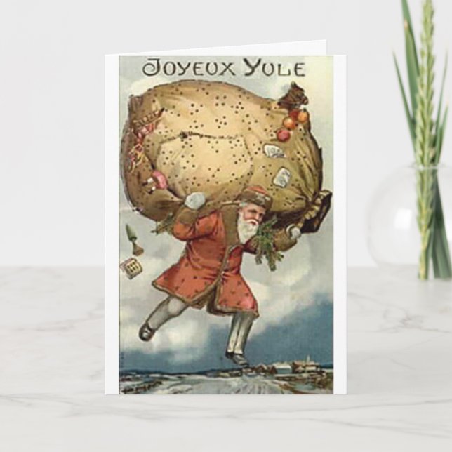 Tarjeta Festiva Joyeux Yule (Anverso)