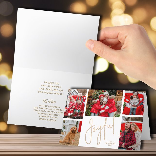 Tarjeta Festiva JOYFUL 5 Navidades con foto doblada (Subido por el creador)