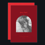 Tarjeta Festiva Joyful Arched Photo Holiday Card<br><div class="desc">Esta tarjeta de vacaciones incluye una paleta de colores festivos,  una foto única y un saludo alegre. Hay otros colores y opciones de fondo disponibles bajo petición. ¡Gracias por visitar mi tienda Zazzle!</div>