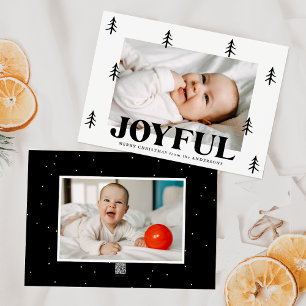 Tarjeta Festiva Joyful Black Trees 2 Photo