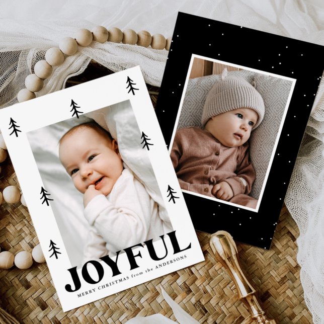 Tarjeta Festiva Joyful Black Trees 2 Photo (Subido por el creador)