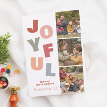 Joyful Boho Bold Multi 3 Navidades de la cabina fo