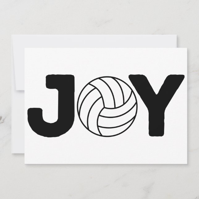 Tarjeta Festiva Joyful Holidays Volleyball (Anverso)