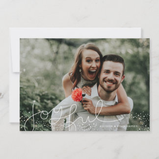 Tarjeta Festiva Joyful Magic Holiday Photo Card