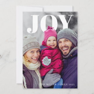 Tarjeta Festiva Joyful Minimalist Holiday Photo