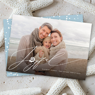 Tarjeta Festiva Joyful Seashell Beach Elegante Guión De Imagen Mod