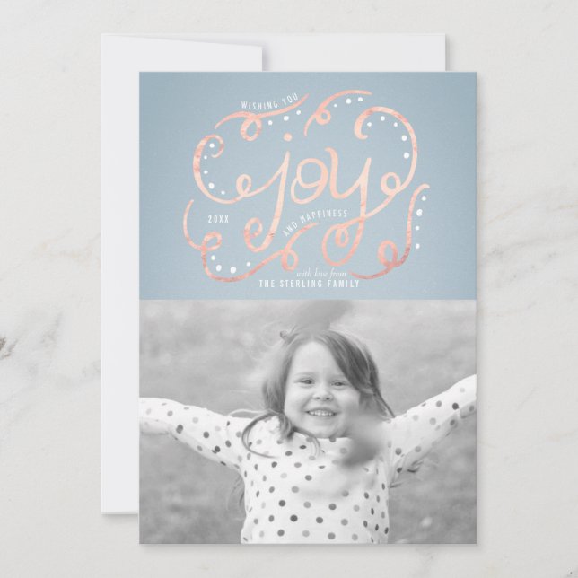 Tarjeta Festiva Joyful Spirit Holiday Photo Card (Anverso)