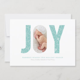 Tarjeta Festiva Joyful Swirls | Azul claro