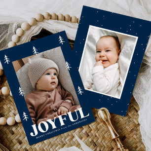 Tarjeta Festiva Joyful Trees Navy 2 Foto