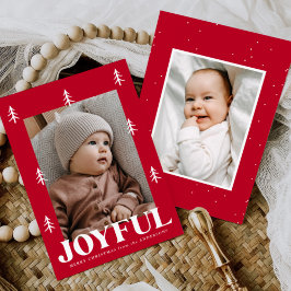 Tarjeta Festiva Joyful Trees Red 2 Photo