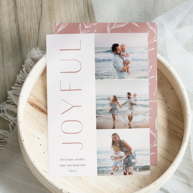 Tarjeta Festiva Joyful Trio | Collage de fotos moderno 3 (Subido por el creador)