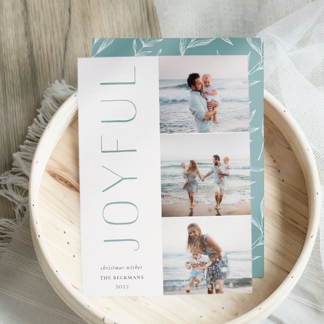 Tarjeta Festiva Joyful Trio | Collage de fotos moderno 3 (Subido por el creador)