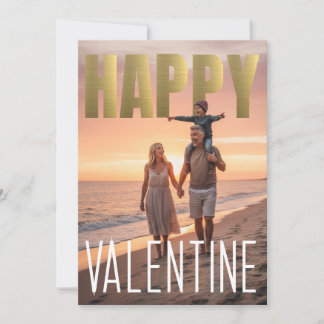 Tarjeta Festiva Joyful Valentine's Day PhotoPop Sunset Background