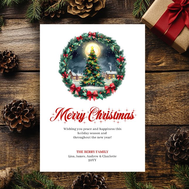 Tarjeta Festiva Joyful winter scene Christmas greeting card (Joyful winter scene Christmas greeting card

)