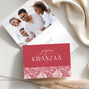Tarjeta Festiva Joyous Flourish   Foto interna doblada Kwanzaa