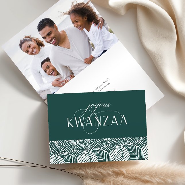 Tarjeta Festiva Joyous Flourish | Foto interna doblada Kwanzaa (Subido por el creador)