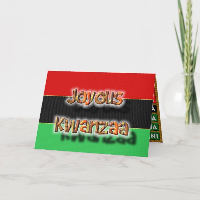 Tarjeta Festiva Joyous Kwanza (Anverso)