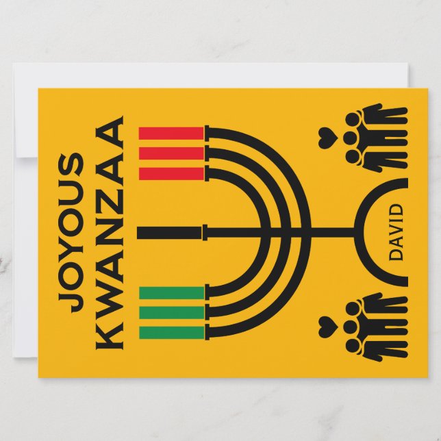 Tarjeta Festiva Joyous Kwanzaa (Anverso)
