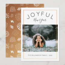 Joyous New Year Photo Card | Oro