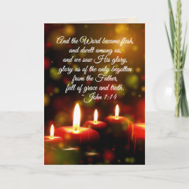 Tarjeta Festiva Juan 1:14 Palabra se convirtió en Navidades de las