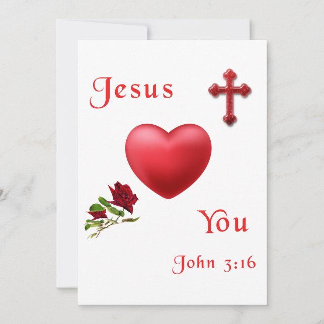 Tarjeta Festiva Juan 3:16 (Anverso)