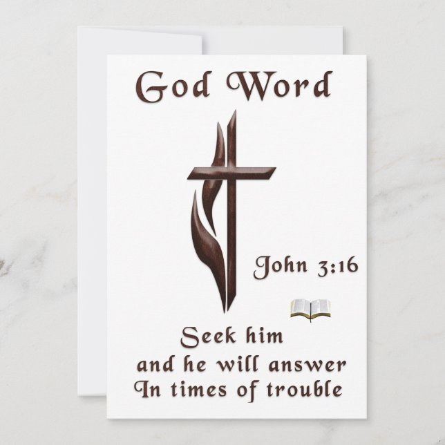 Tarjeta Festiva Juan 3:16 (Anverso)