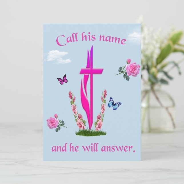 Tarjeta Festiva Juan 3:16 (Anverso de pie)