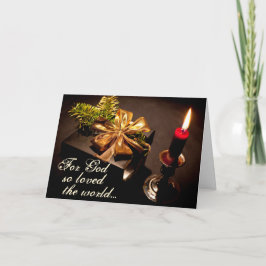 Tarjeta Festiva Juan 3:16 Escritura que Dios amó al Personalizado 