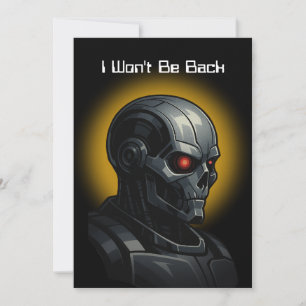 Tarjeta Festiva Jubilación de Cyborg: Me Voy de una Vez Adiós Robo